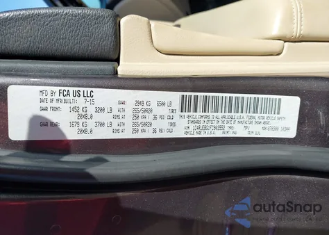 2015 Jeep Grand Cherokee Limited из США, поврежденный, VIN 1C4RJEBG1FC903552